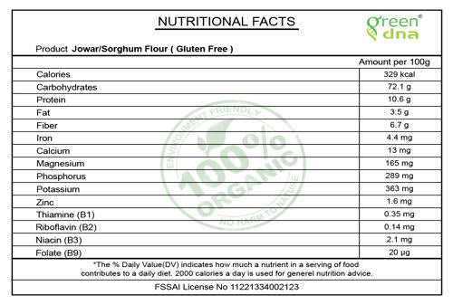 Organic Jowar/Sorghum Flour ( Gluten Free )