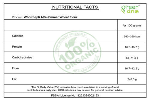 Organic Khapli Atta /Emmer Wheat Flour