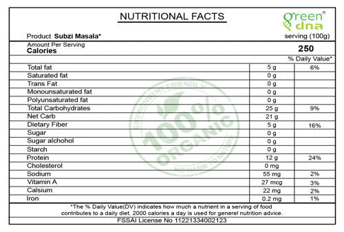 Organic Subzi Masala*