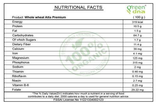 Organic Whole wheat Atta Premium