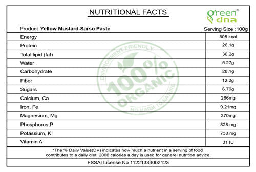 Organic Yellow Mustard-Sarso Paste